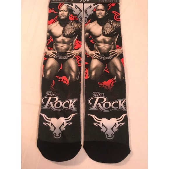 WWE Odd Sox The Rock Crew Mid Calf Socks - Picture 2 of 4